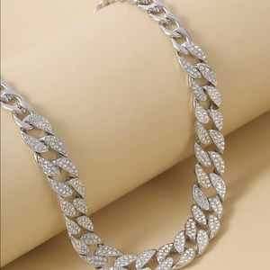 Rhinstone chain necklace